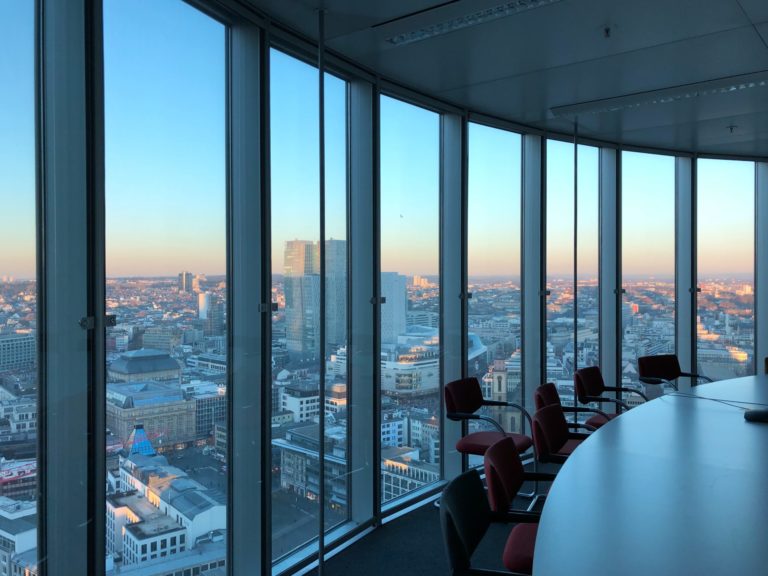 board room overlooking city